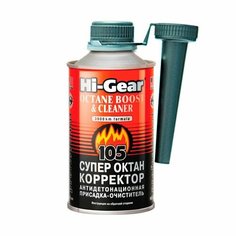 Присадка Hi-Gear HG3306, супер октан-корректор, присадка-очиститель к бензину