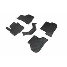 Коврики Seat Leon 2 (2005-2012). Резиновые коврики в салон Сеат Леон 2, сетка, SeiNtex