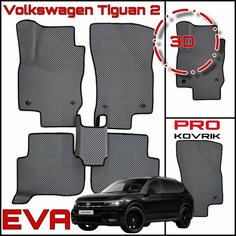 EVA(ЕВА) ЭВА коврики для Фольксваген Тигуан 2/Volkswagen Tiguan II 2016-2022г. PRO Kovrik