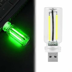 JDM светильник в авто (зеленый), ночник, USB-ночник, ретро имитация вольфрамовой автомобильной атмосферы. Нет бренда