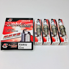Свечи зажигания "TORCH K6RIU" иридиевые для AUDI VW SKODA MERCEDES-BENZ TOYOTA SUBARU SUZUKI MITSUBISHI NISSAN VOLVO KIA CHEVROLET DAEWOO FAW GREAT WALL LADA ВАЗ 16 - кл.