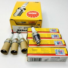 Свечи зажигания "NGK BKR6E11 2756" оригинальные для 16-кл. ВАЗ Калина, Приора, Гранта, Веста, Икс-Рей, Ларгус CHEVROLET DAEWOO HONDA Civic, Jazz KIA