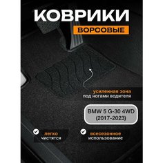 Ворсовые коврики для BMW 5 G30 4WD (2017-2023) / текстильные коврики бмв 5 g30 Sei Ntex