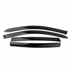 Дефлекторы на боковые стекла Voin Renault Duster, Nissan Terrano 2014 накладные скотч к-т 4шт Azard