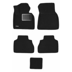 Коврики текстильные 3D Euromat для BMW X7 G07 (Евромат 3Д для БМВ Х7), с металлическим подпятником, черные