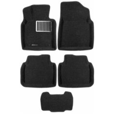 Коврики текстильные 3D Euromat для Toyota Camry V70 (с 2018 г.) / 3Д Евромат Тойота Камри 70, с металлическим подпятником, черные