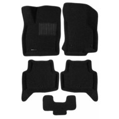 Коврики текстильные 3D Euromat для Skoda Octavia III (A7 2014-2020) / Octavia IV (A8 с 2020 г.) (3Д Евромат Шкода Октавия А7, Октавия А8), с полиуретановым подпятником, черные
