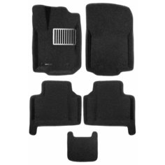 Коврики текстильные 3D Euromat для Mercedes M-Class (2011-2015), GLE (2015-2018), GL-Class (2012-2016), GLS-Class (2015-2019) / 3Д Евромат Мерседес W166 X166, с металлическим подпятником, черные