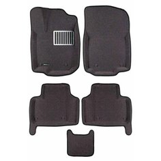 Коврики текстильные 3D Euromat для Mercedes M-Class (2011-2015), GLE (2015-2018), GL-Class (2012-2016), GLS-Class (2015-2019) / 3Д Евромат Мерседес W166 X166, с металлическим подпятником, темносерые