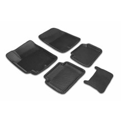 EVA (ЕВА) ЭВА коврики с бортами Kia Rio 4 (с 2017 года), Hyundai Solaris II (3Д пресс-форма Хендай Солярис 2, Киа Рио 4), цвет черный Euro Mat 3d