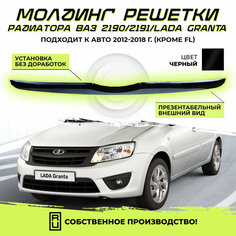Молдинг решетки радиатора Сабля 2190 Лада Гранта / Lada Granta черный лак Нет бренда