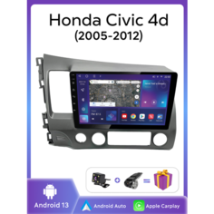 Автомагнитола Topway для Honda Civic 4d , с GPS, сенсорным дисплеем, 4ГБ/64ГБ 4 ядра