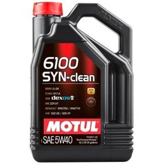 Моторное масло Motul 6100 SYN-CLEAN 5W-40 синтетическое 4 л