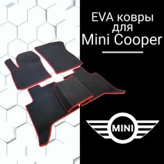 EVA коврик для Mini Cooper Hatch R56 2011 г. в. в салон Мини Купер ккрасный