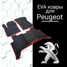 EVA коврик для Peugeot 408 2021 г. в. в салон Пежо ккрасный