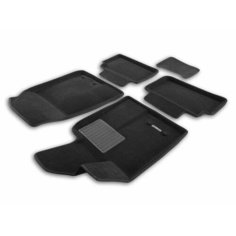 Коврики текстильные 3D Euromat для CHANGAN UNI-V (3Д Евромат Чанган Юни В), с полиуретановым подпятником, черные