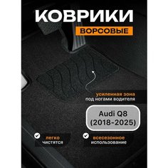Ворсовые коврики для Audi Q8 (2018-2025) / Текстильные коврики ауди ку8 Sei Ntex