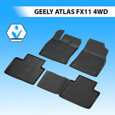 Коврики в салон автомобиля Rival для Geely Atlas FX11 4WD 2023-н. в, рынок РФ, полиуретан, 61903002