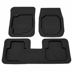 Коврик салонный резиновый (черный) для Универсальный Versa Super (Борт 4см) Rezkon