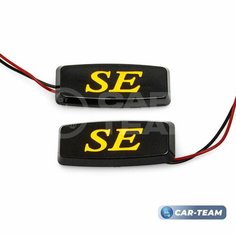 Заглушки SE черные подсветка оранжевая диодные декоративные для замены штатного повторителя на Приору, Гранта Нет бренда