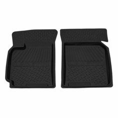 Коврик салонный резиновый (черный) для Chevrolet Lacetti (04-13) (передний ряд сидений) (Борт 4см) Rezkon