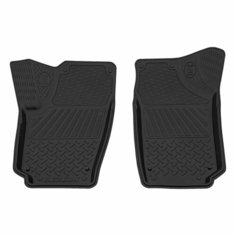 Коврик салонный резиновый (черный) для Volkswagen Polo (09-20) (передний ряд сидений) (Борт 4см) Rezkon