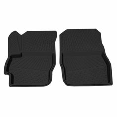 Коврик салонный резиновый (черный) для Mazda 3 (09-13) (передний ряд сидений) (Борт 4см) Rezkon