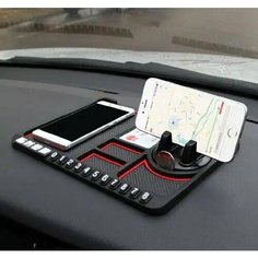 Противоскользящий коврик на панель автомобиля с подставкой/подставка под телефон Нет бренда