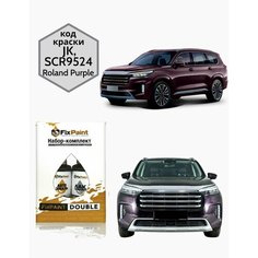 Подкраска EXEED VX, код JK, SCR9524, Roland Purple, набор FixPaint Double, краска и лак для подкраски сколов и царапин