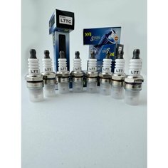 8 штук. Свеча зажигания L7T. Для 2-х тактных бензотриммеров, бензопил, мотобуров, триммера, мотокосы. IIS Group