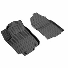 Коврик салонный полиуретановый (черный) для Toyota RAV 4 (13-19) (передний ряд сидений) Rezkon