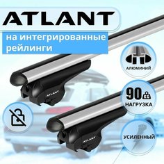Багажник Атлант на крышу для HYUNDAI Tucson 5-дв внедорожник 2020-н. в. IV, на интегрированные рейлинги, поперечины усиленные типа аэро, 90 кг, 110 см. Atlant