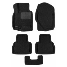 Коврики текстильные 3D Euromat для Infiniti FX II (S51 2008-2013), QX70 (2013-2017)/ 3Д Евромат Инфинити fx37, qx70, с полиуретановым подпятником, черные
