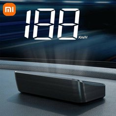 Автомобильный спидометр Xiaomi HUD, проекционный дисплей, цифровой измеритель скорости, проектор на лобовом стекле, MPH, авто электроника, проектор на лобовое стекло, white Kmh Mijia