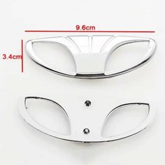 1 шт. 3D ABS Daewoo логотип наклейки для Daewoo Matiz Lanos Kalos передний капот гриль эмблема задний багажник значок Стайлинг авто аксессуары, 1pcs Daewoo, Silver 9.6cm X 3.4mm нет