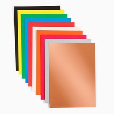 Цветной картон, а4, 10 листов, 10 цветов, немелованный, односторонний, в папке, 220 г/м², Marvel