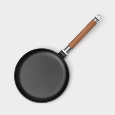 Сковорода блинная чугунная wild kitchen, d=22 см, съемная ручка, индукция