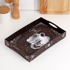 Поднос с ручками breakfast, деревянный, 30×20×4.5 см Дарим красиво