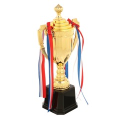 Кубок 180b, наградная фигура, золото, подставка пластик, триколор, 38,5 × 15 × 8 см. Сима ленд
