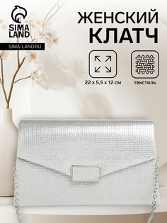 Сумка женская на магните, цвет серебряный No Brand