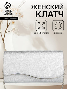 Сумка женская на магните, цвет серебряный No Brand