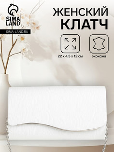 Сумка женская на магните, цвет белый No Brand