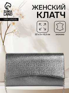 Сумка женская на магните, цвет серебряный No Brand