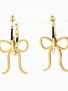 Серьги кольца с подвесом бантом limited edition, 3 см Art Beauty