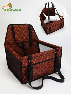 Автокресло для животных 40*30*25 см, коричневое Пижон