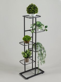 Подставка для цветов greengo, 6 полок, 44×22×105 см, напольная, металл, темно-серая