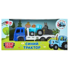 Машина металлическая СИНИЙ ТРАКТОР, Технопарк BLUTRA-7-AUTO