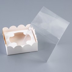 Коробка под 1 капкейк с прозрачной крышкой 9.2×9.2×10 см Upak Land
