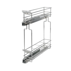 Выкатная корзина бутылочница с доводчиком в базу 150 мм (левая) Lemax Prof