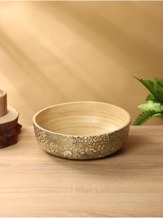 Салатник, 25×25×8 см, бамбук No Brand